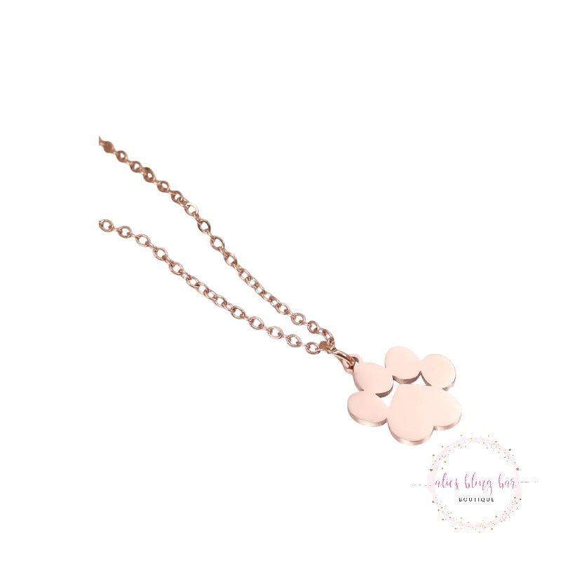 Loyal Footprints - Rose Gold Necklace - Sale - Alies Bling Bar - Shop Alies Boutique