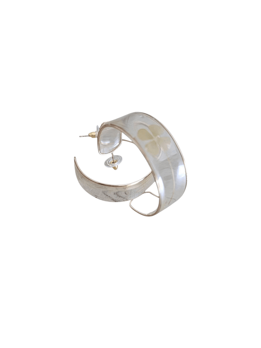 Lucite Garden Luxe - Gold/Lucite Hoop Earring - Shop Alies Bouutique