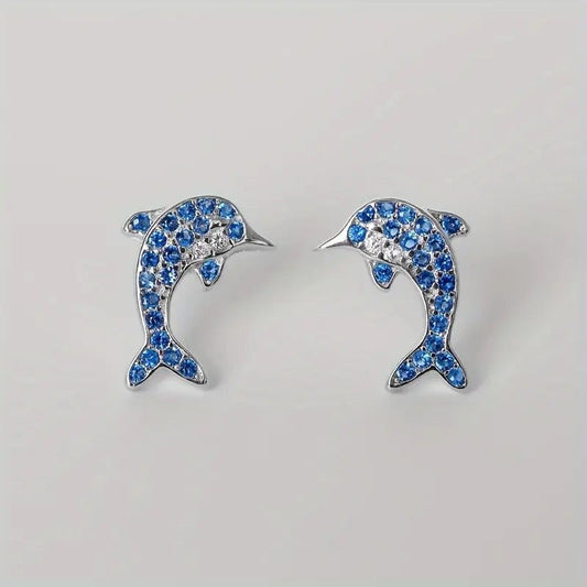Marine Muse - Blue Earrings-Shop Alies Boutique