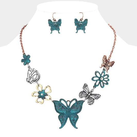 Meadow Magic - Green Necklace - Sale-Shop Alies Boutique