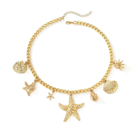 Mermaid's Treasure - Gold Necklace - Sale-Shop Alies Boutique