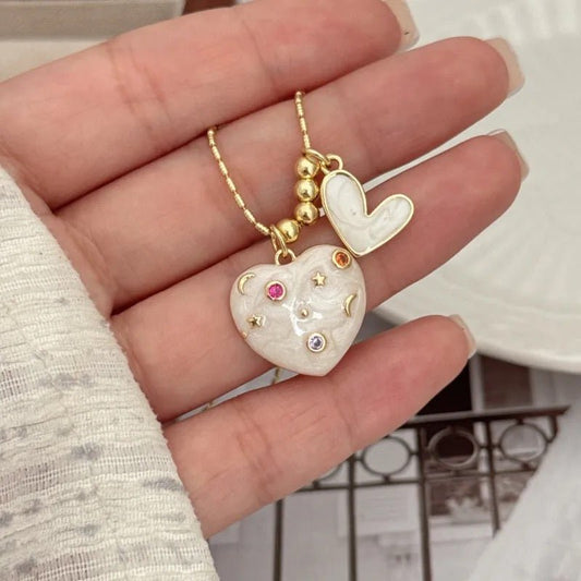 Moonbeam Hearts - Gold Necklace - Alie's Boutique - Shop Alies Boutique