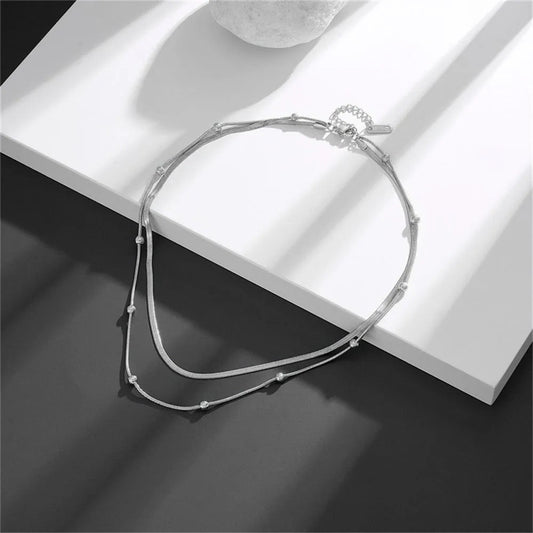 Moonbeam Layers - Silver Necklace - Alie's Boutique - Shop Alies Boutique
