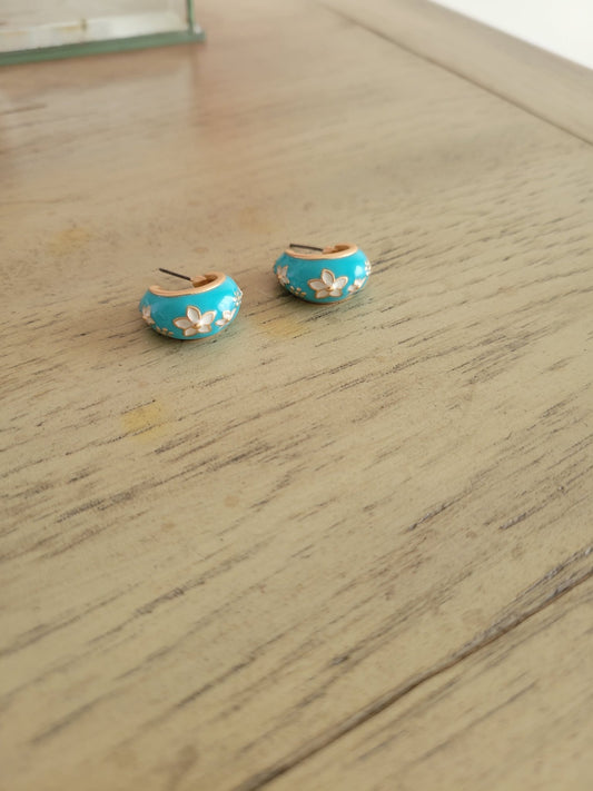 Petal Hype - Aqua Earrings - Alie's Boutique - Shop Alies Boutique