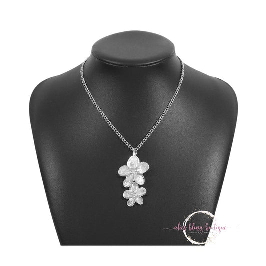 Petal Perfection - Silver Necklace - Sale-Shop Alies Boutique
