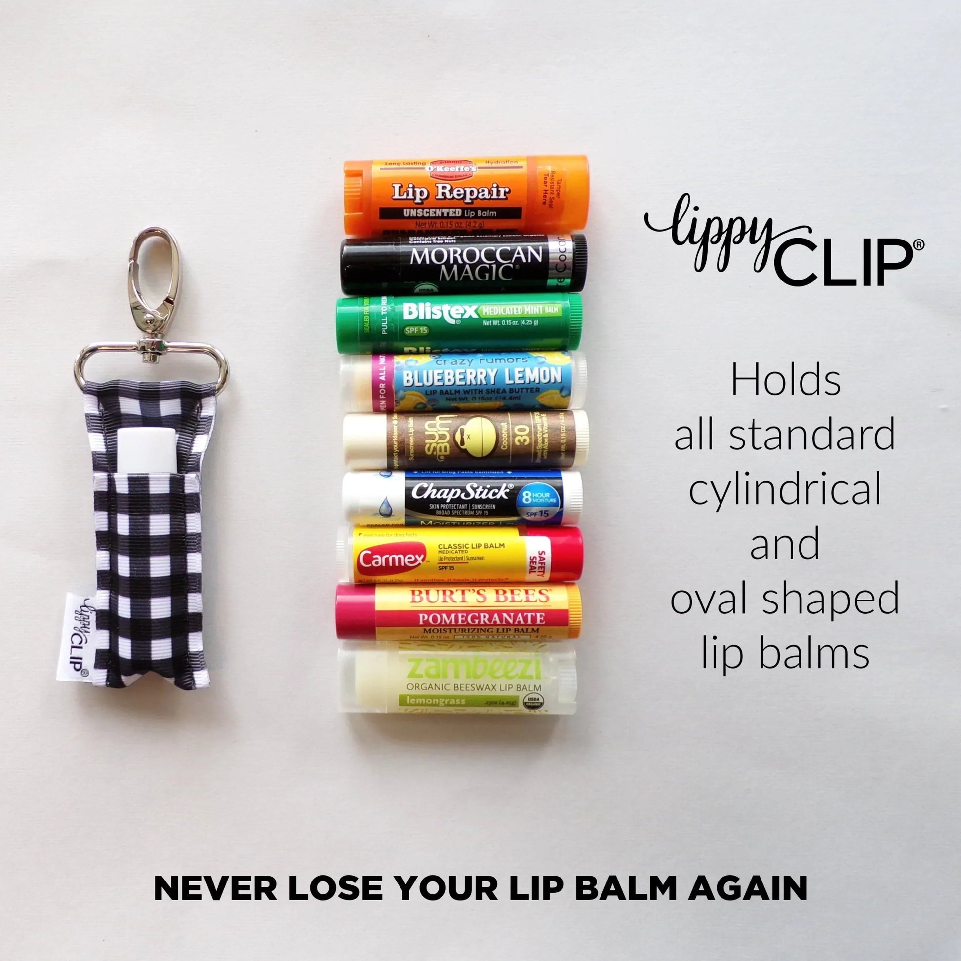 Pink Hearts on Aqua LippyClip® Lip Balm Holder - Shop Alies Bouutique