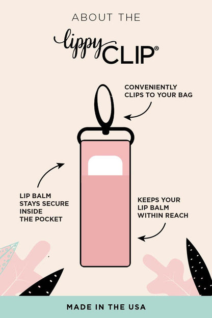 Pink Hearts on Aqua LippyClip® Lip Balm Holder - Shop Alies Bouutique