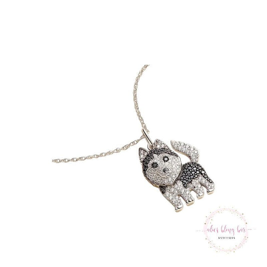Puppy Kisses - Husky Necklace - Sale-Shop Alies Boutique