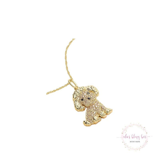 Puppy Kisses - Poodle Necklace - Sale-Shop Alies Boutique
