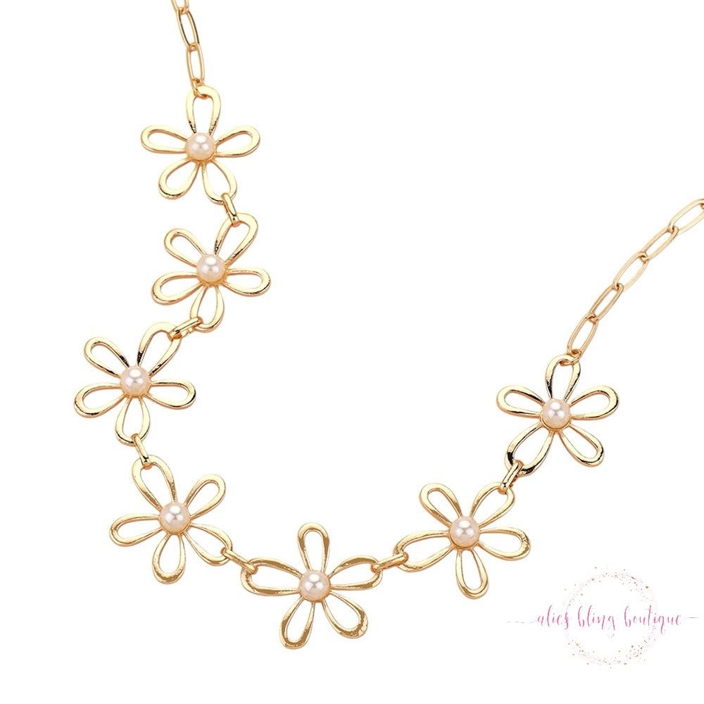 Pure Bloom - Gold Necklace-Shop Alies Boutique