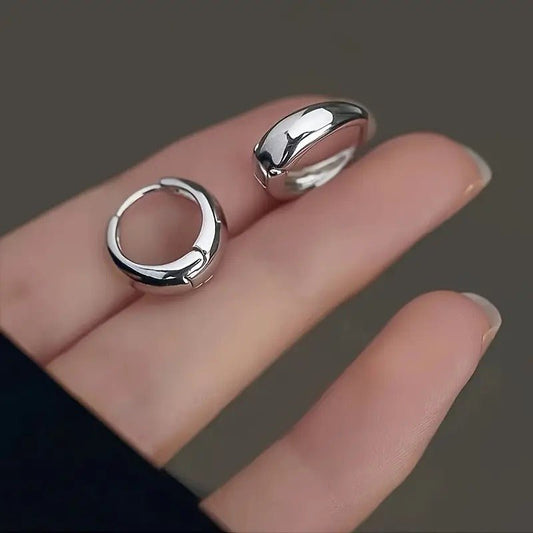 Quiet Drama - Silver Ear Huggies-Shop Alies Boutique