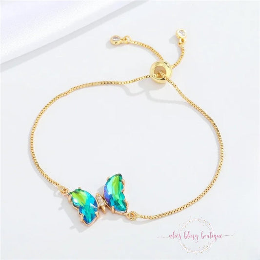 Radiant Wings Bracelet in Green - Sale-Shop Alies Boutique