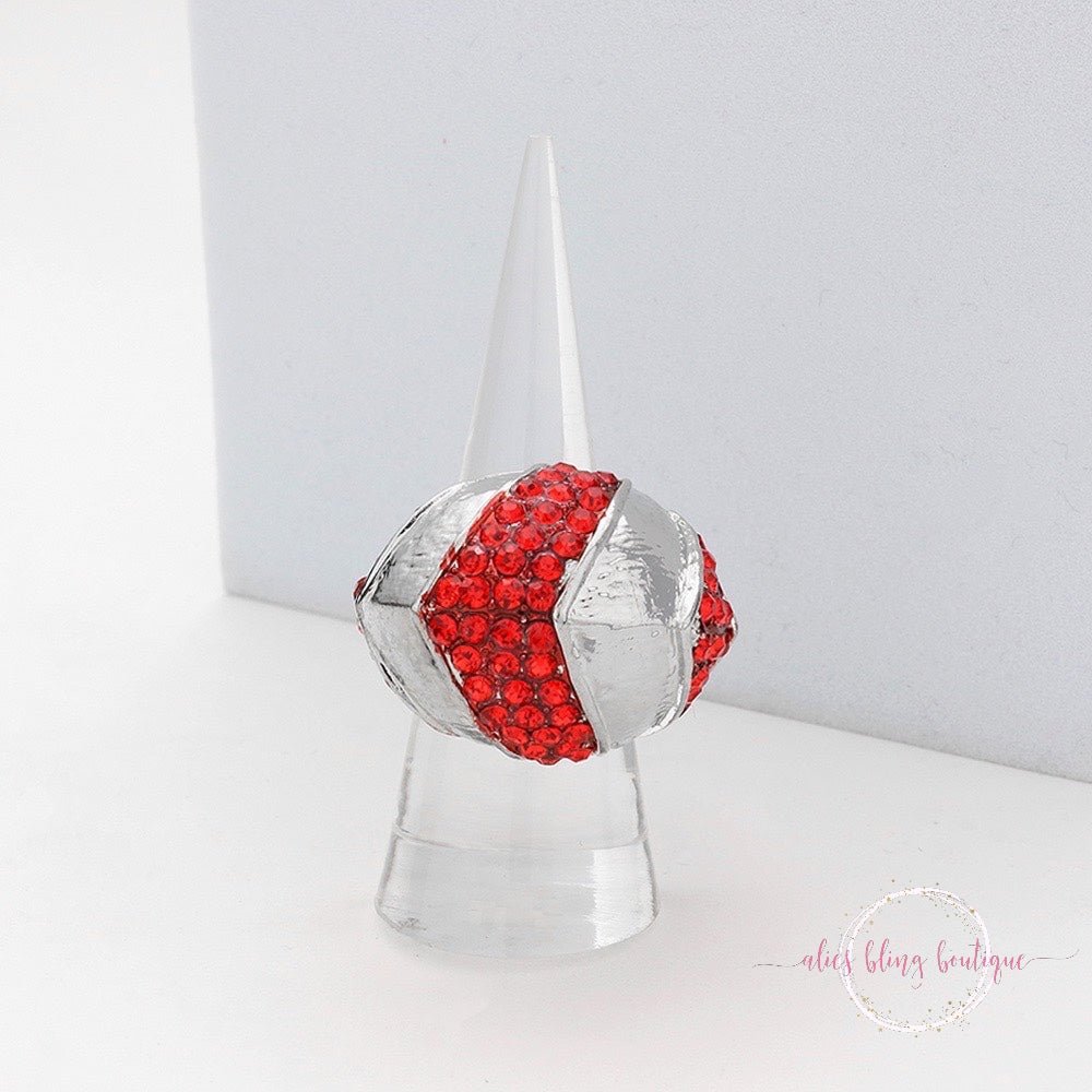 Rapture Rhinestone - Red Ring - Sale-Shop Alies Boutique