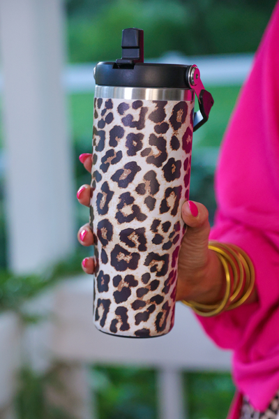 Safari Chic Leopard Travel Tumbler  - Jess Lea