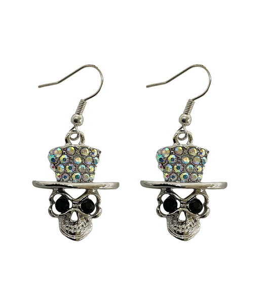 Skull Sparkle- Iridescent Skull Earrings