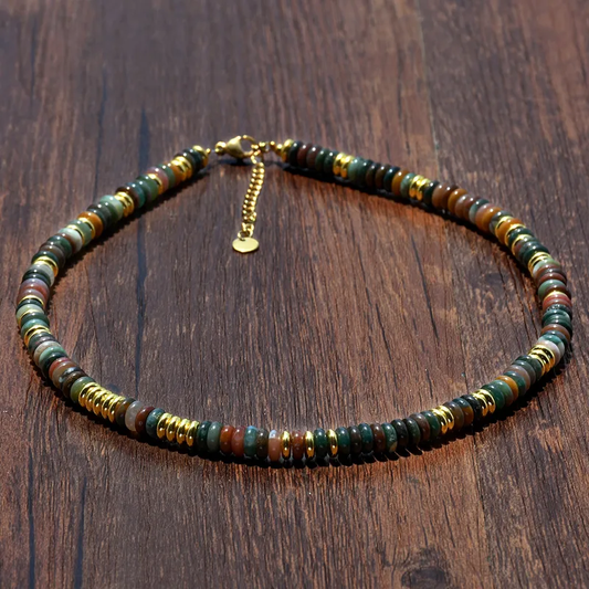 Boho Escape Semi Precious Stone Necklace in Indian Agate