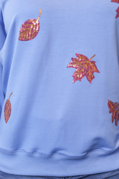 Fall Leaves Sequin Sweatshirt  - Jess Lea