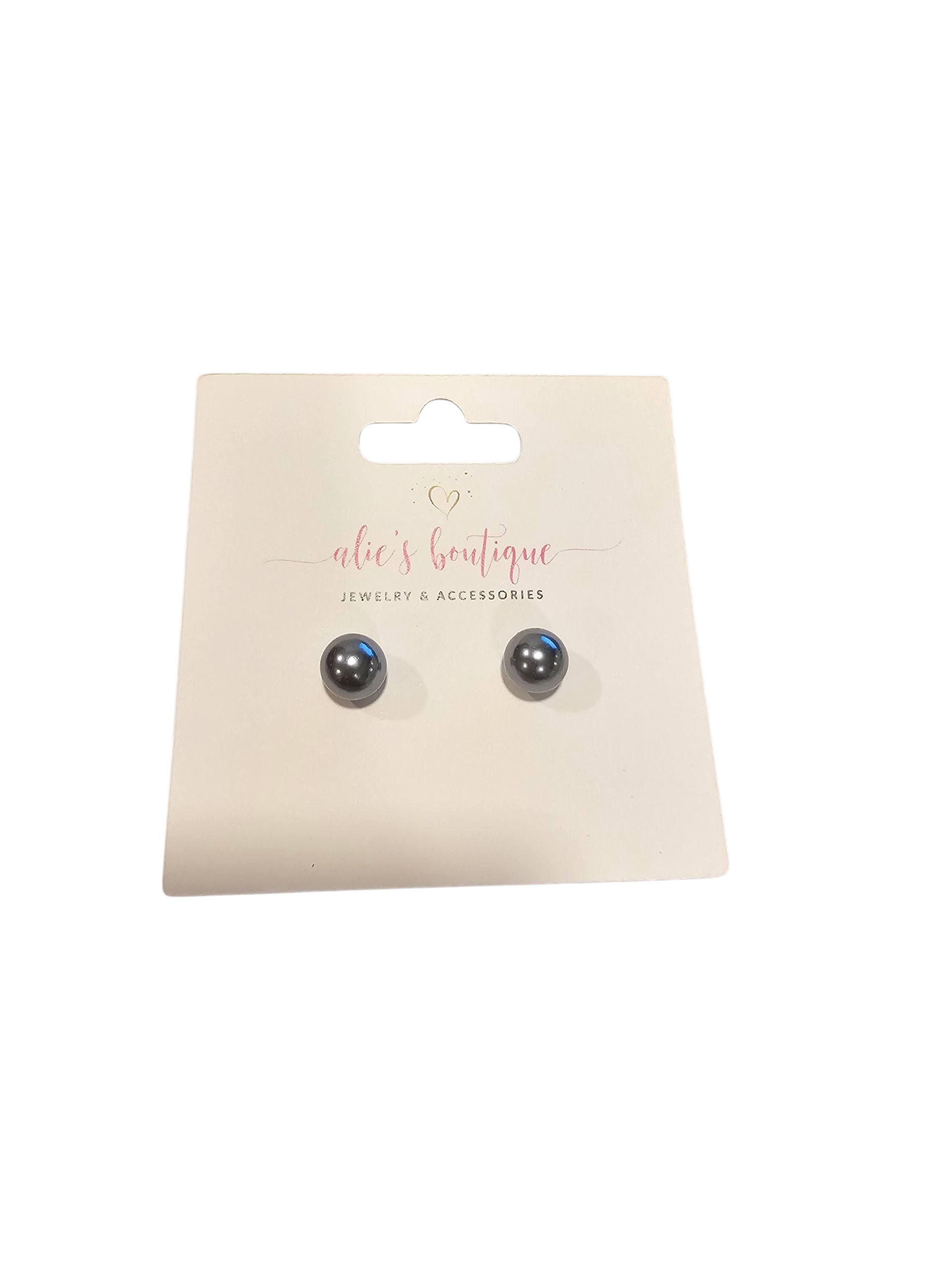Stud Pop- Silver Pearl Earrings - Wipe Out - Alie's Boutique
