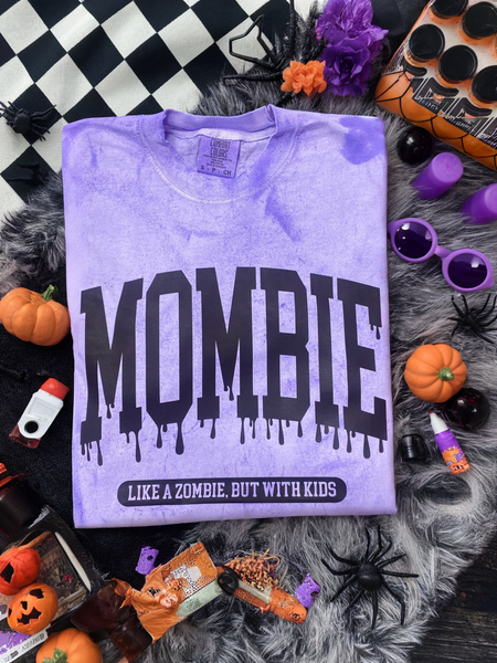 Mombie But With Kids Acid Wash Graphic Tee