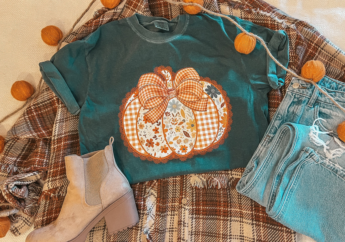 Patterned Pumpkin Graphic Tee