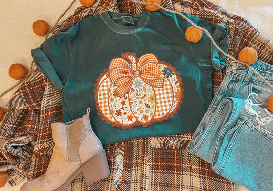 Patterned Pumpkin Graphic Tee