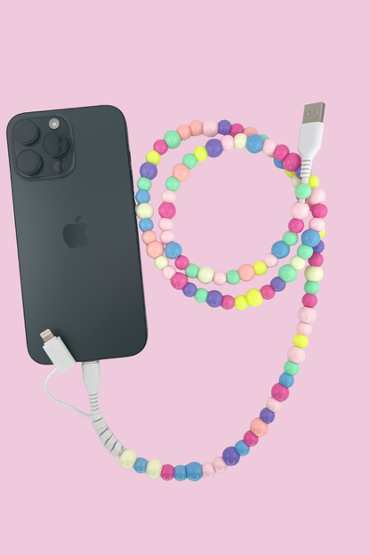 Confetti Luxe 2-in-1 Beaded Charging Cable