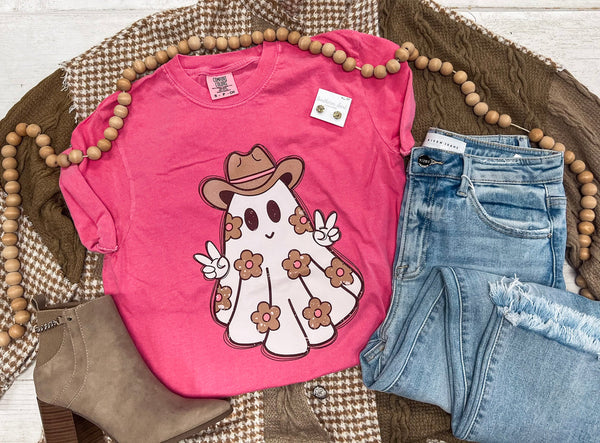 Pink Cowgirl Ghost Tee Graphic Tee