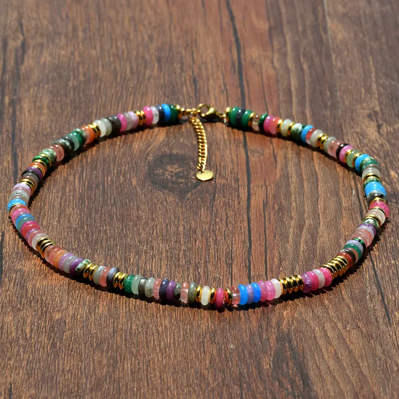 Boho Escape Semi Precious Stone Necklace in Multi