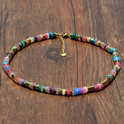 Boho Escape Semi Precious Stone Necklace in Multi
