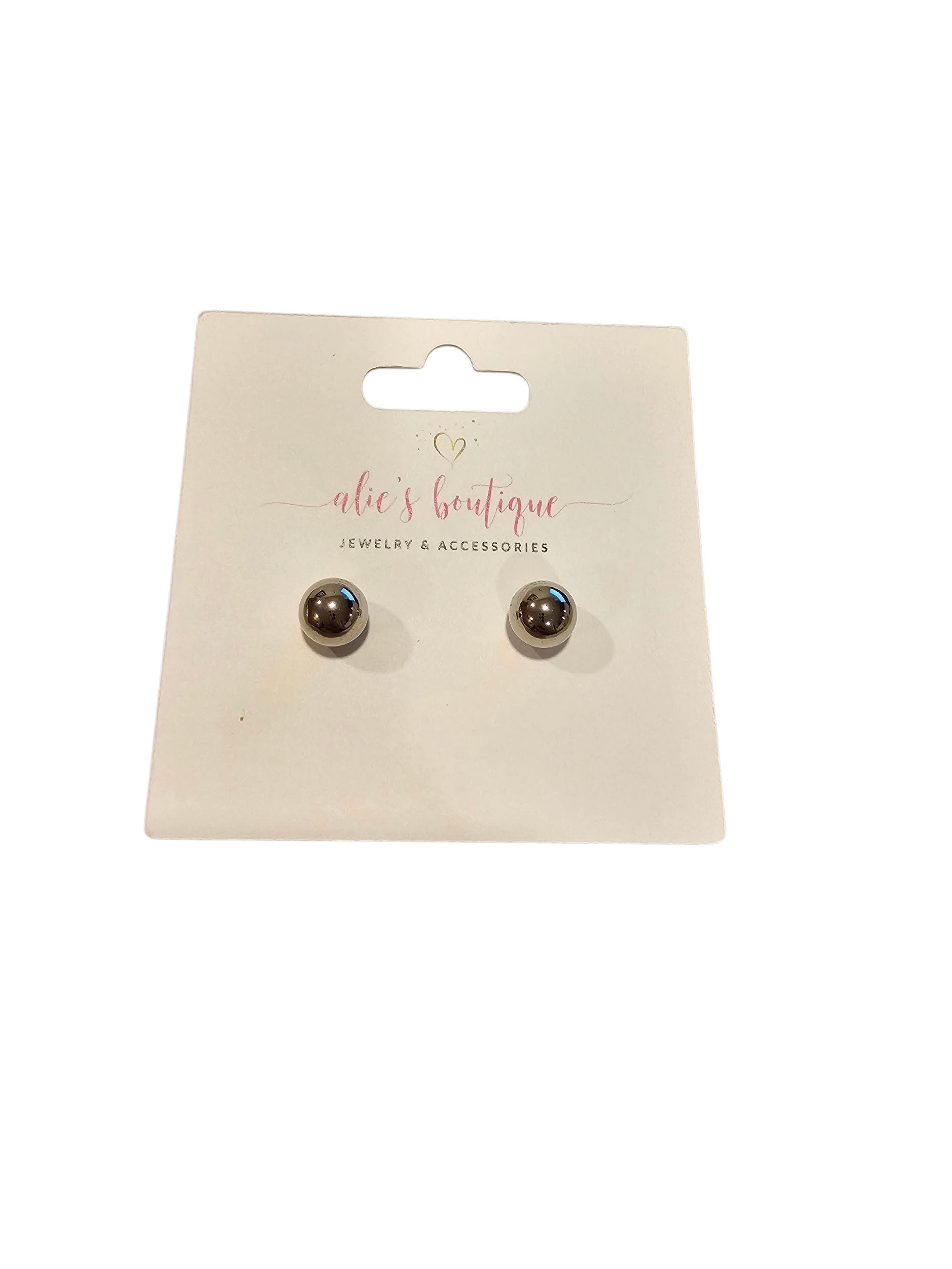 Stud Pop- Silver Earrings - Wipe Out - Alie's Boutique