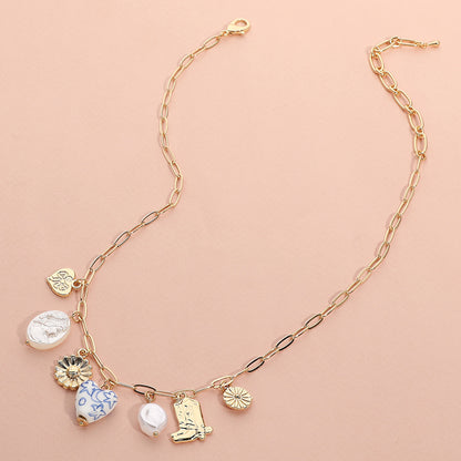 Charmed To Meet You - Gold Charm Necklace
