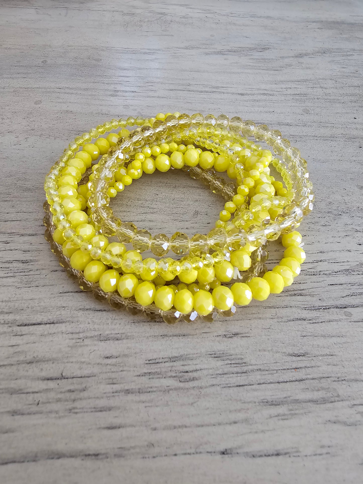 Harvest Sunshine - Yellow 8 Piece Bracelet Stack