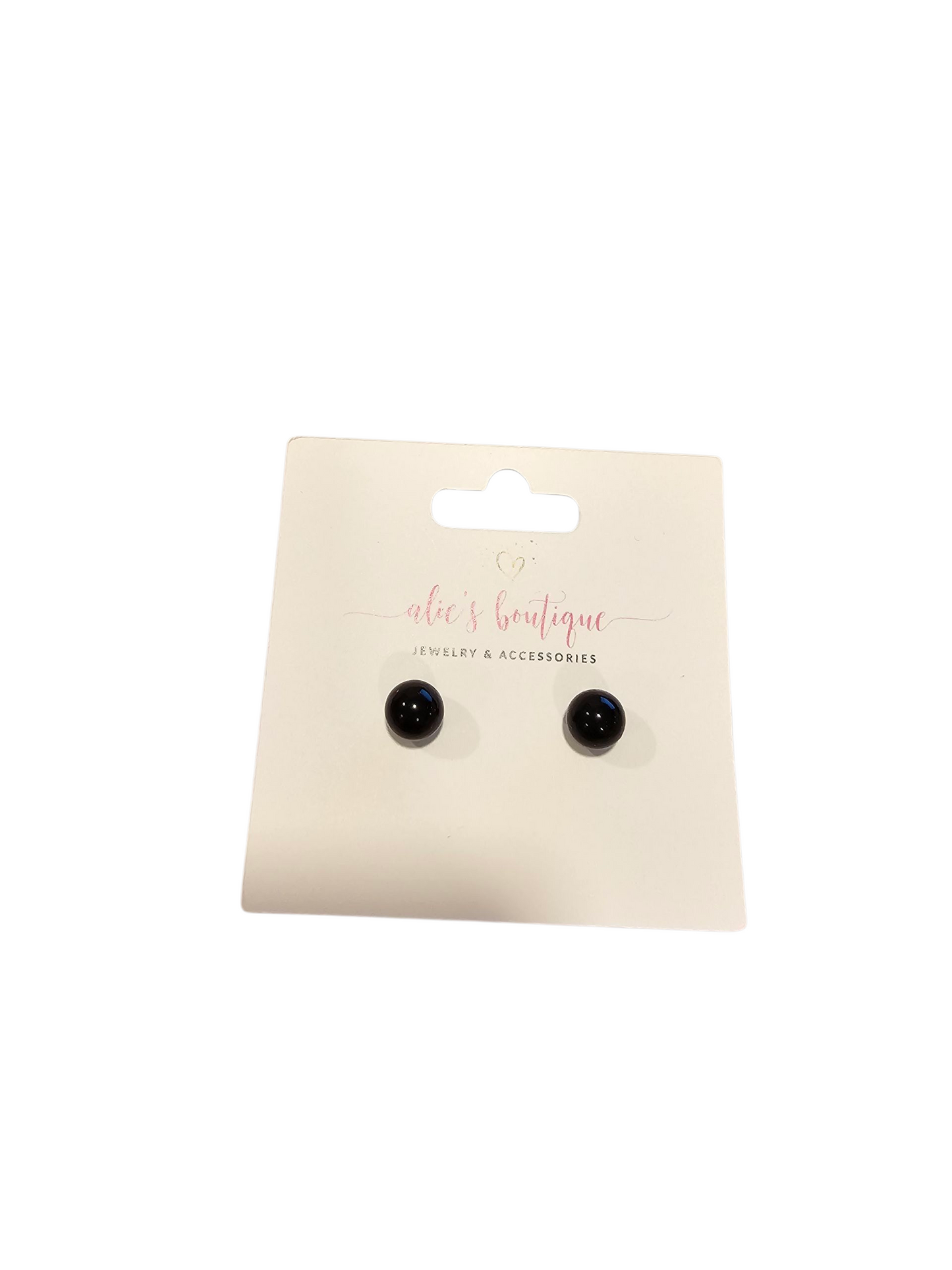 Stud Pop- Black Earrings - Wipe Out - Alie's Boutique