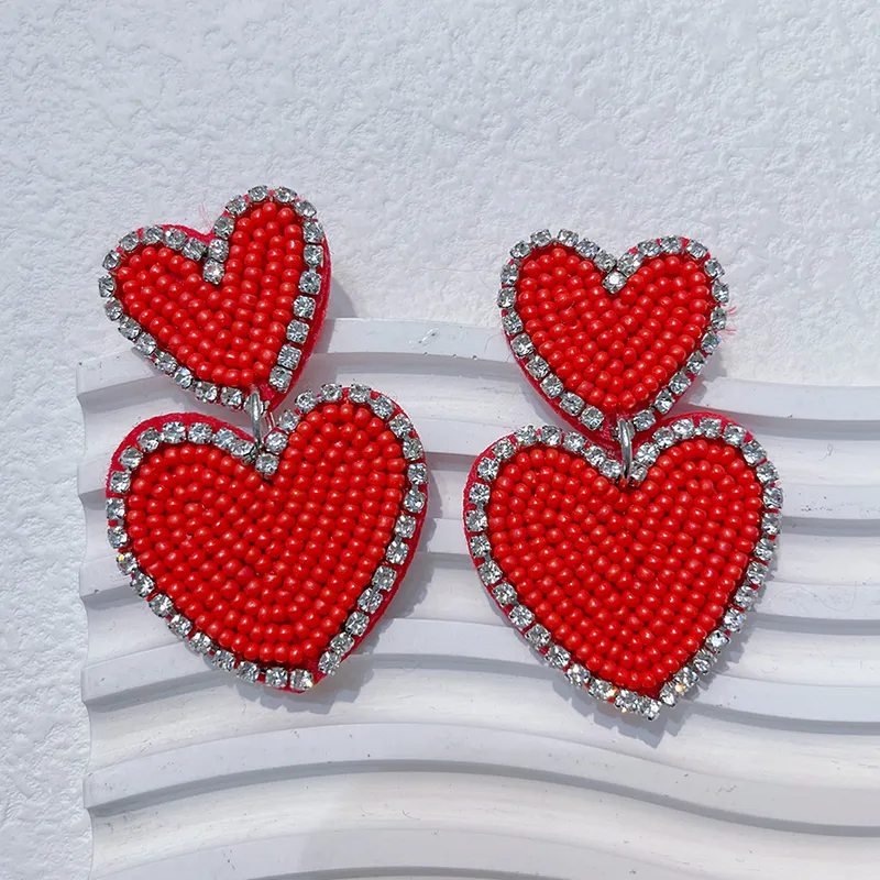 Boho Bliss Earrings in Red