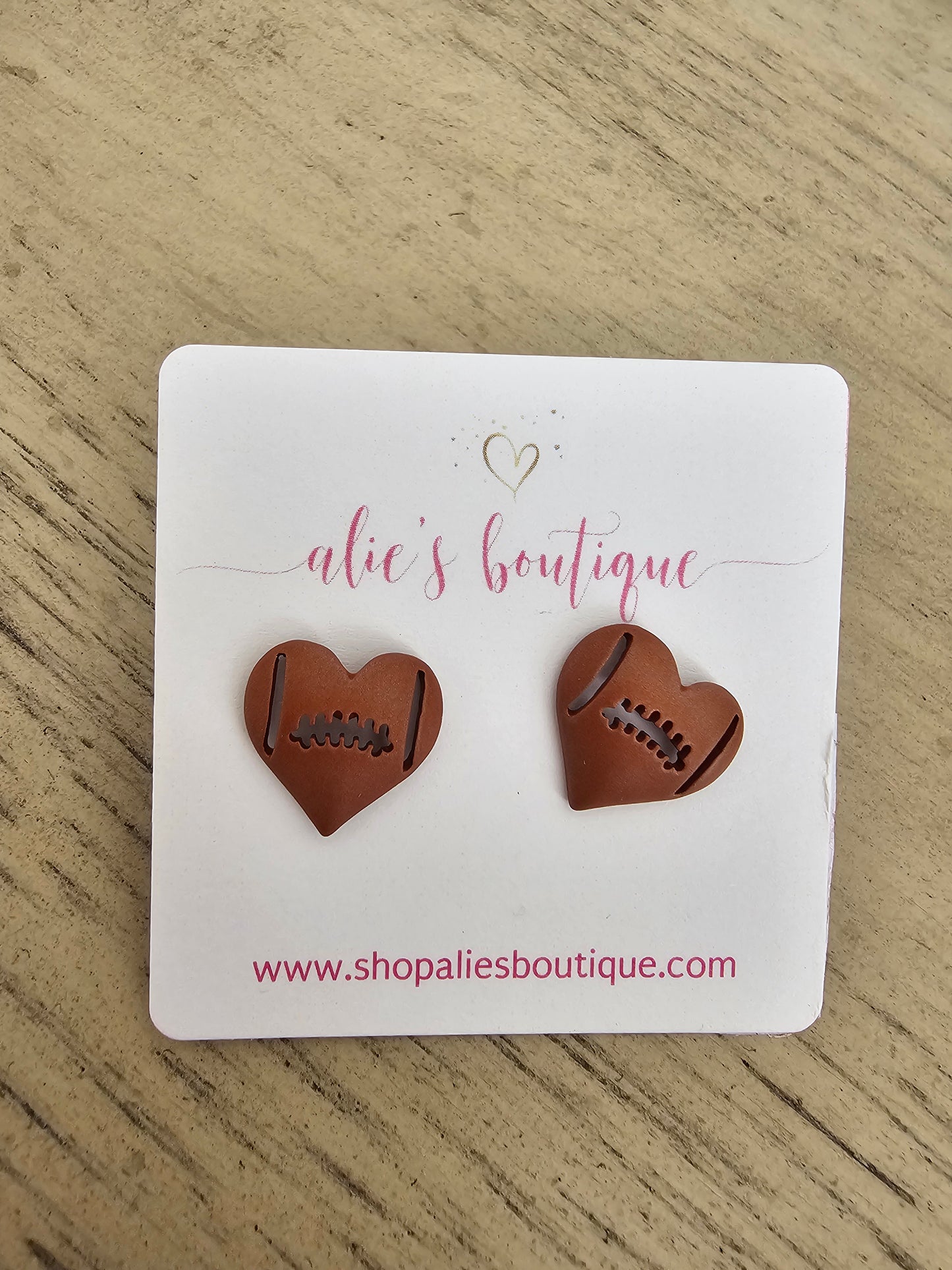 Heart of the Game - Football Earrings
