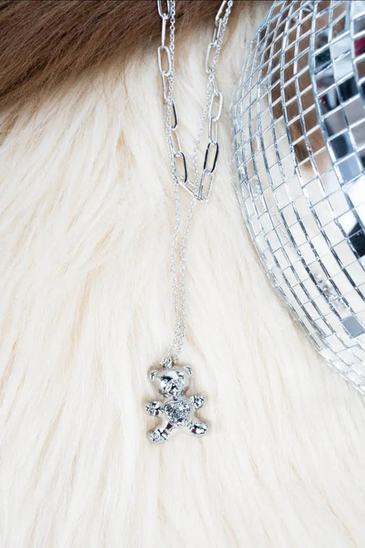 Bear With Me - Silver Necklace
