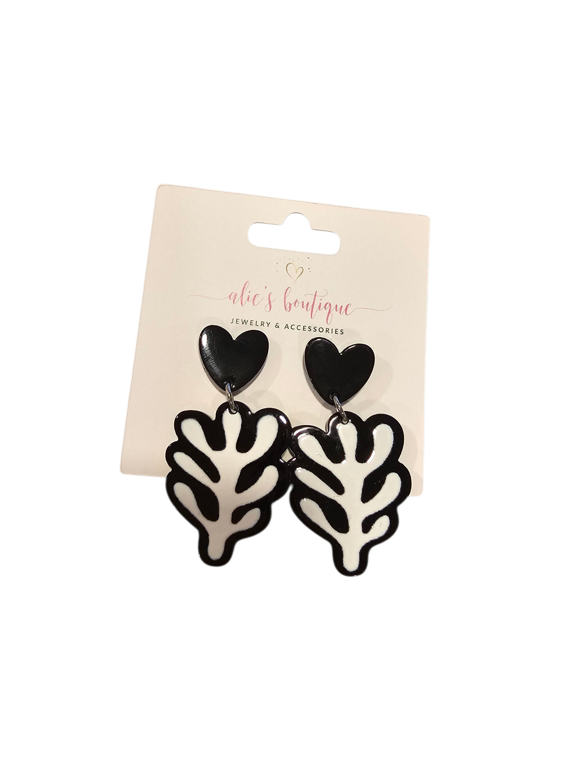 Autumn Mood - Black & White Earrings - Alie's Boutique