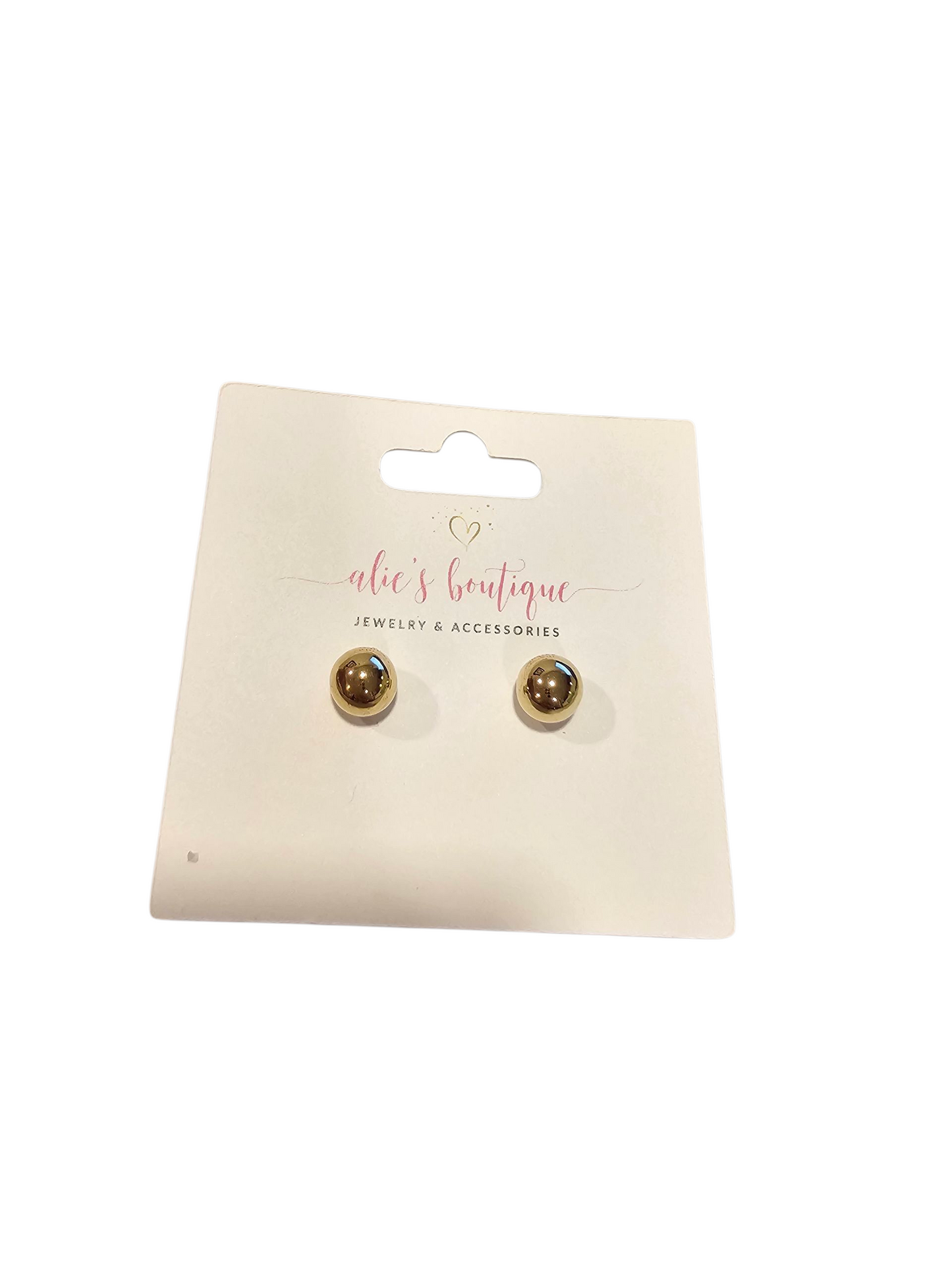 Stud Pop- Gold Earrings - Wipe Out - Alie's Boutique