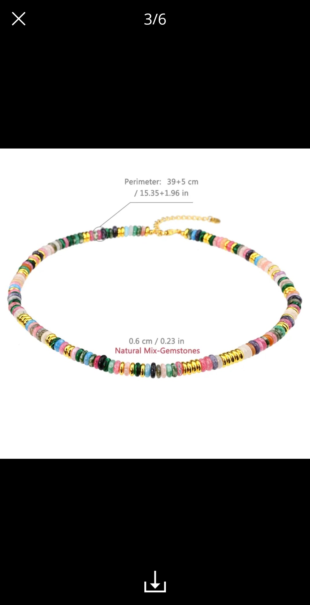 Boho Escape Semi Precious Stone Necklace in Multi