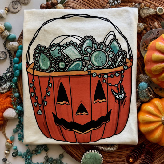 Bling Gemstone Pumpkin Graphic Tee