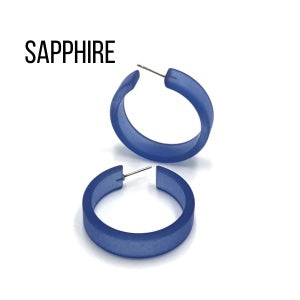 Portland Frosted Lucite Hoop Earrings - Leetie Lovendale