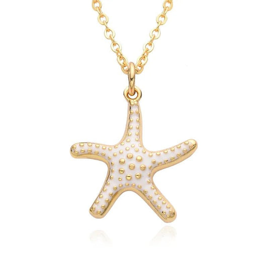 Seaside Charm - White Necklace-Shop Alies Boutique