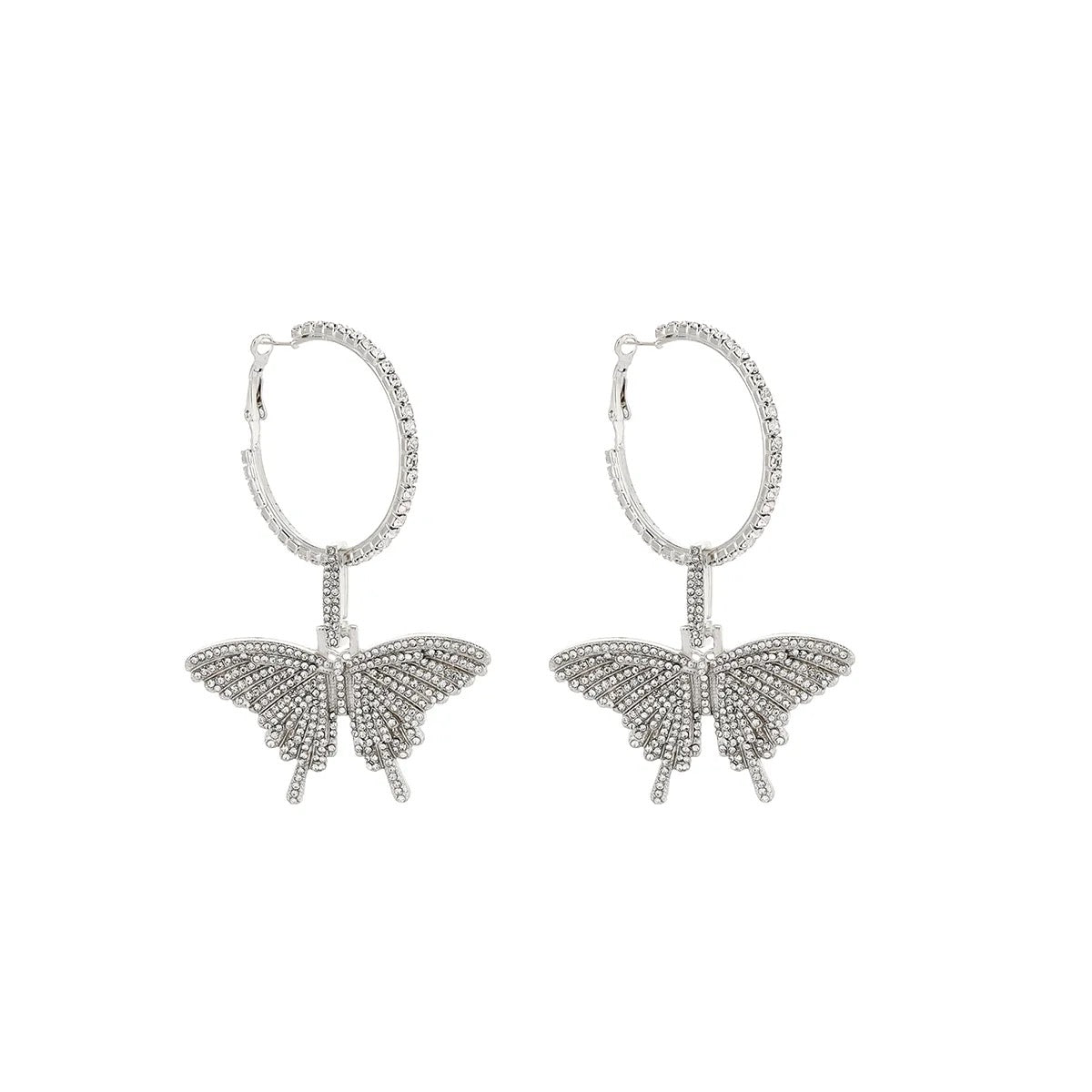 Serene Flux - Silver 2 in 1 Hoop Earrings - Sale-Shop Alies Boutique