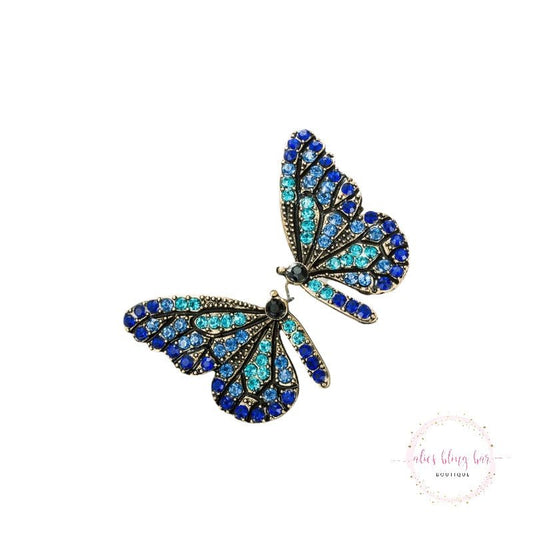 Serene Sparkle - Blue Stud Earrings - Sale-Shop Alies Boutique