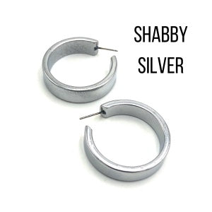 Portland Frosted Lucite Hoop Earrings - Leetie Lovendale