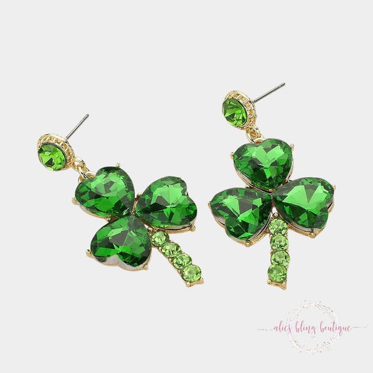 Shamrock Glow - Green Earrings - Sale-Shop Alies Boutique