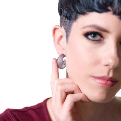Chunky Snail Shell Hoop Earrings -  Leetie Lovendale