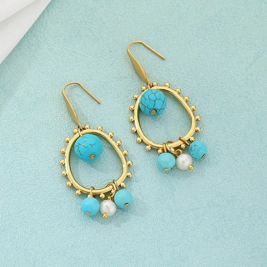 Sonoran Sparkle - Turquoise Earrings-Shop Alies Boutique