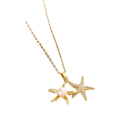 Starry Shores - Gold Necklace-Shop Alies Boutique