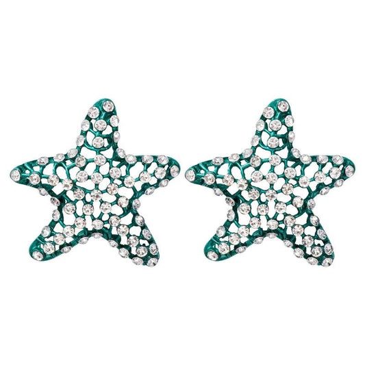 Tidal Spark - Green Stud Earrings - Sale-Shop Alies Boutique